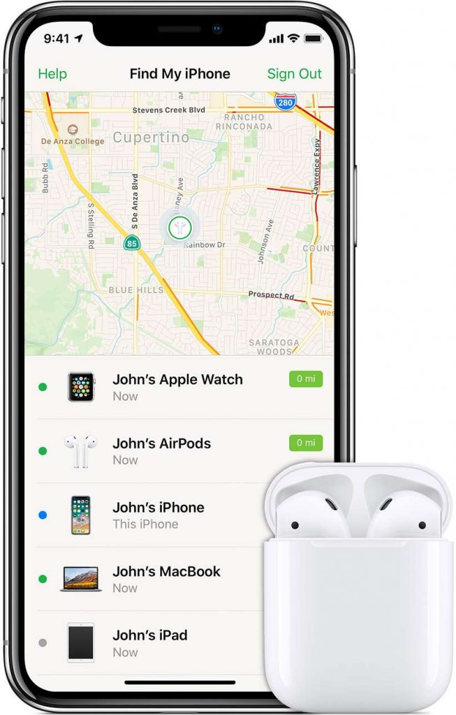 Find Airpods on iCloud